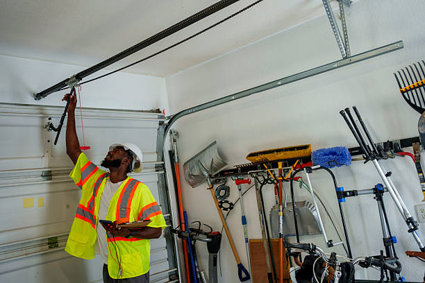 Professional Garage Door Installation technician working in Paw Paw Lake, MI